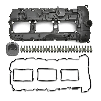 2015-2018 BMW F26 X4 M40i-265 kW (355 bhp) N55B30T0 3.0T N55B62 Engine Valve Cover w / Gasket+Cap 11127570292 E378-AS