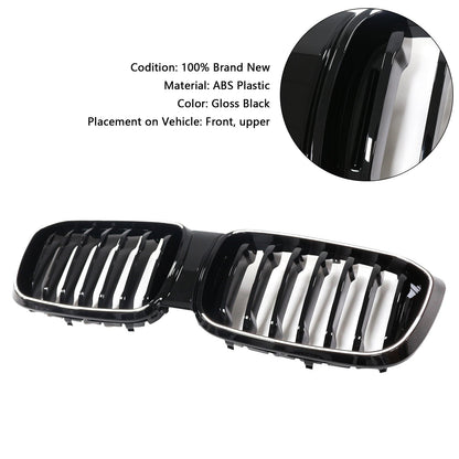 2018-2021 Gloss Black Front Kidney Mesh Grill Grille Fit BMW X4 G02 X3 G01 G08