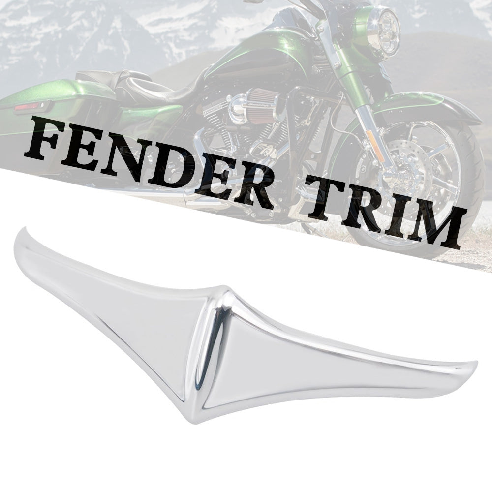 Embellecedor cromado en la punta del borde delantero del guardabarros trasero para Touring FLHX FLTR