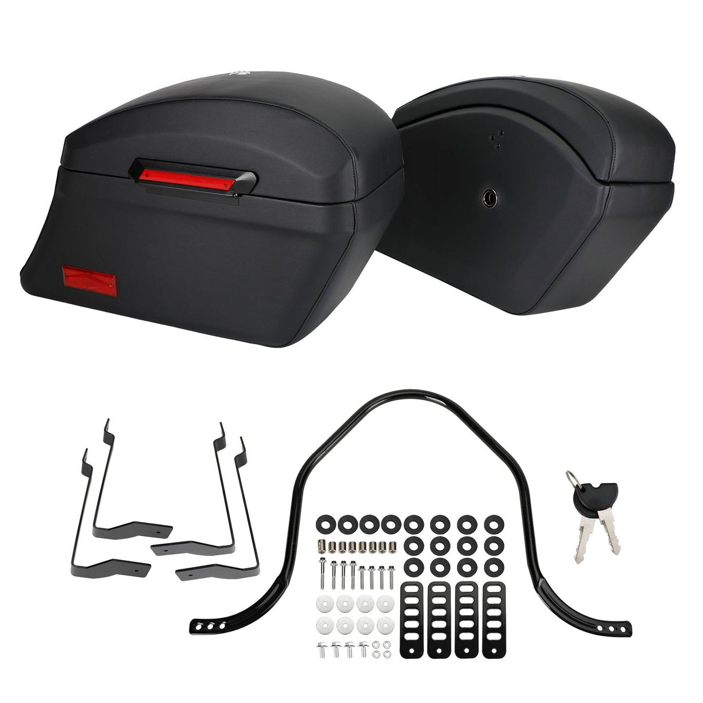 Hard Bag Saddlebag & Heavy Duty Mounting Kit For For Yamaha Ds650 1100 Xvs950 1900