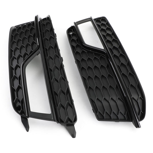2013-2016 Audi A5 S-Line / S5 Fog Light Grille Pair Front Bumper Black Grill