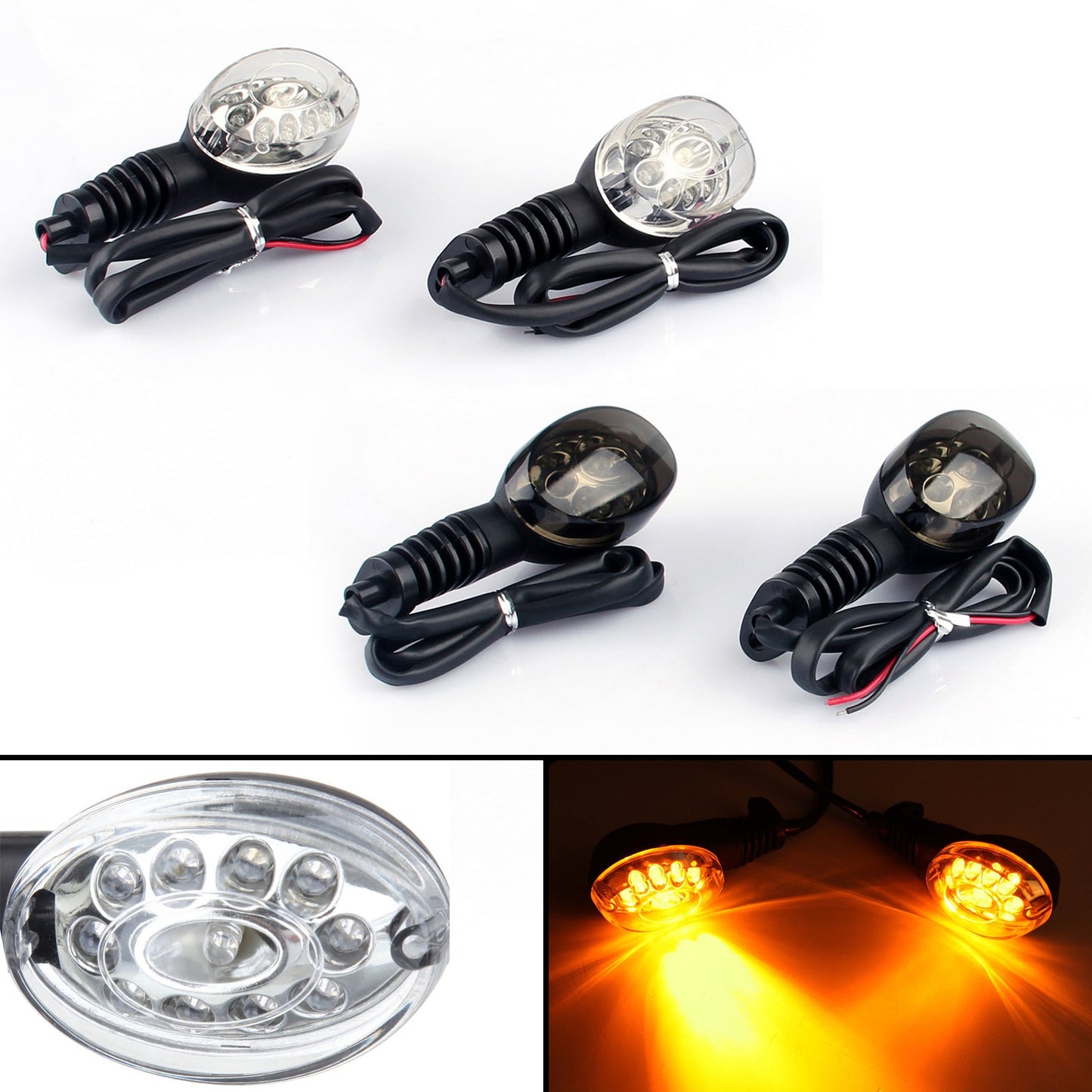 Clignotants avant et arrière à LED pour Kawasaki Ninja 250R, accessoires