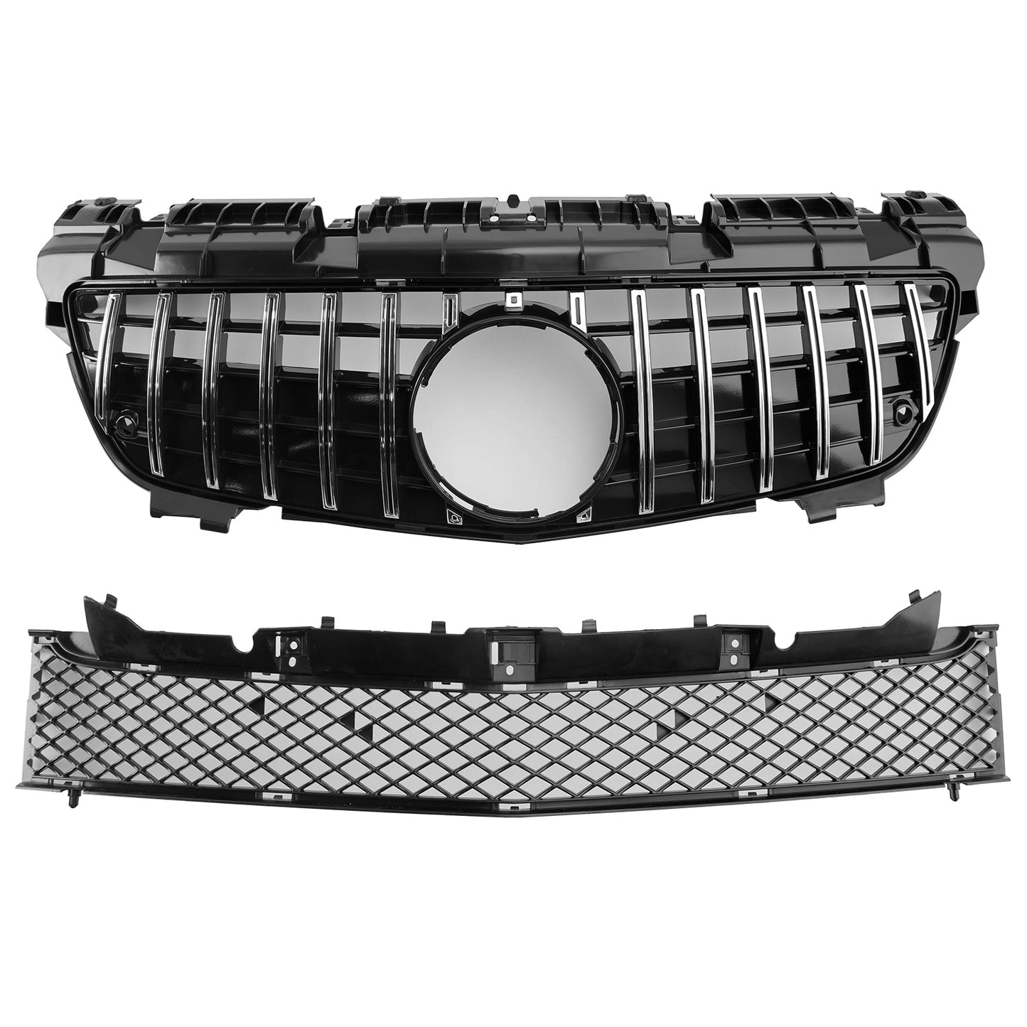 2011-2016 Mercedes-Benz SLK-Class R172 SLK55 Chrome Front Upper Lower Grille A1728880160