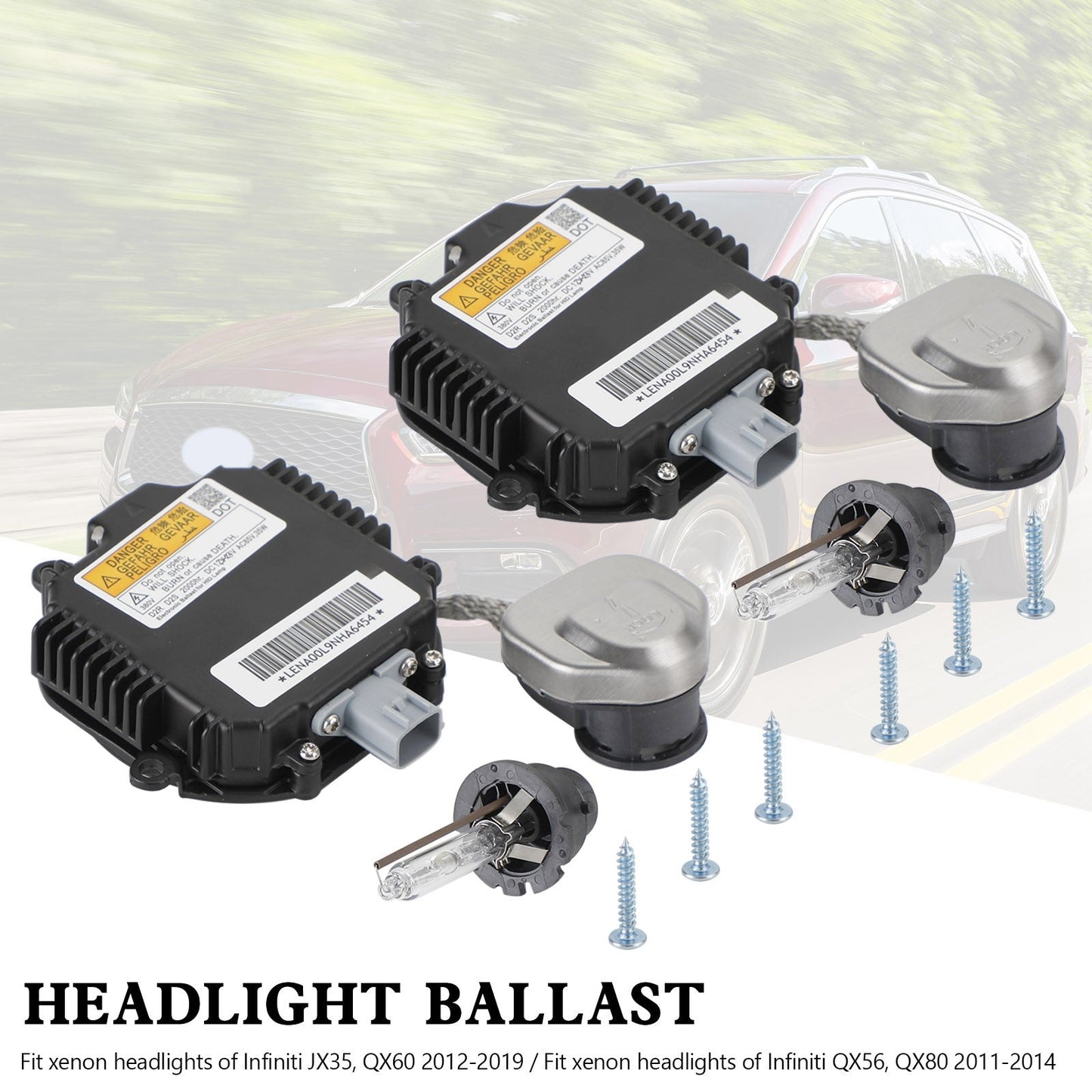12-19 Infiniti JX35/QX60 2x Kit de ballast xénon et ampoule D2S Unité de contrôle 28474-8991D 26297-89902
