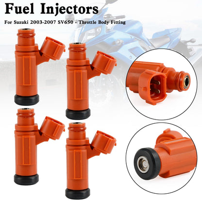 4PCS 2003-2007 Suzuki GSX-R600 750 Vstrom 650 SV650 DL650 Fuel Injector 15710-17G00