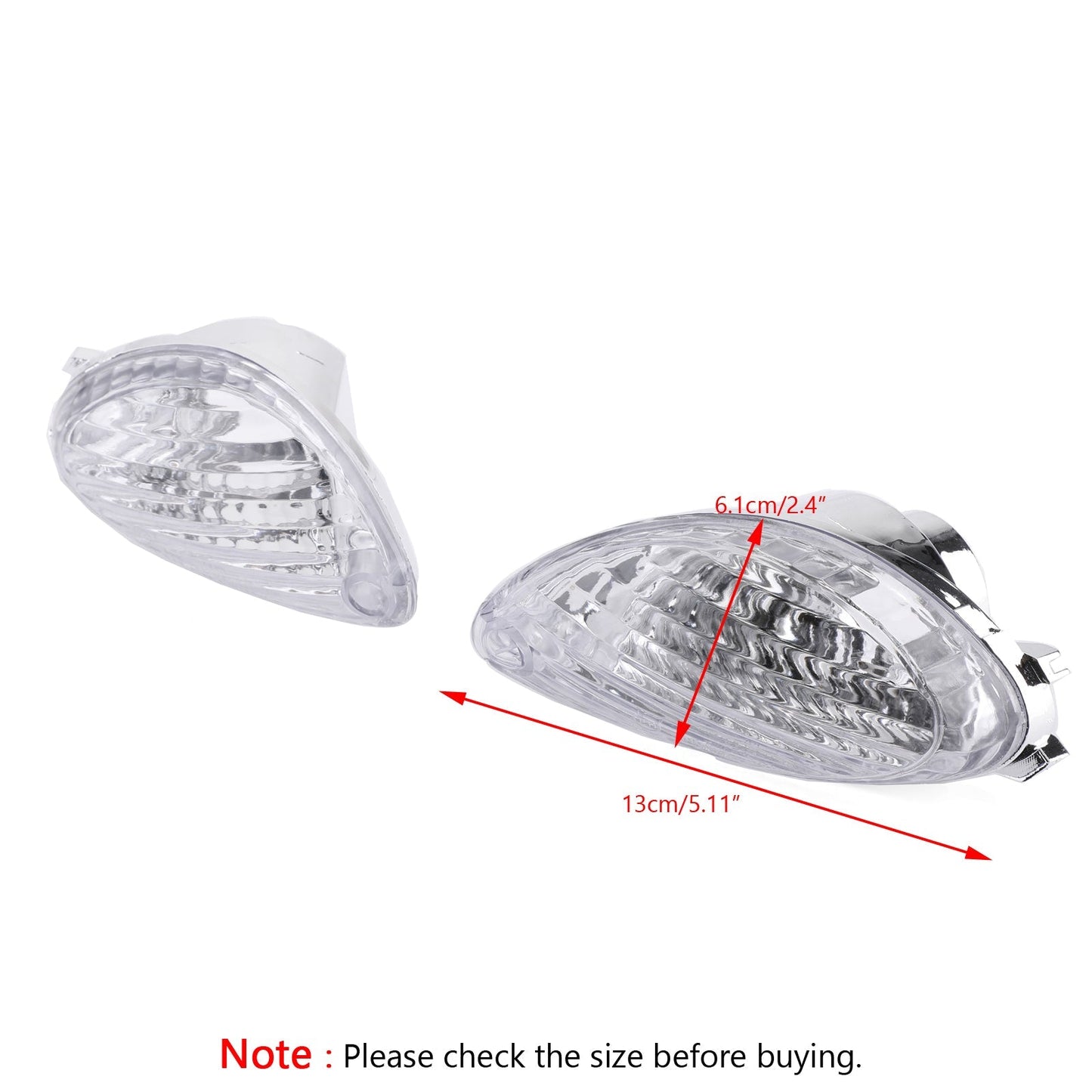 Lentille de clignotants arrière pour Suzuki Hayabusa GSXR1300 2008-2012, transparent