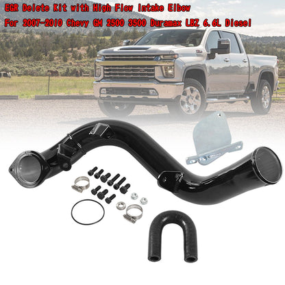 2007-2010 Chevy GM 2500 3500 Duramax LMM 6.6L Diesel EGR Delete Kit with High Flow Intake Elbow