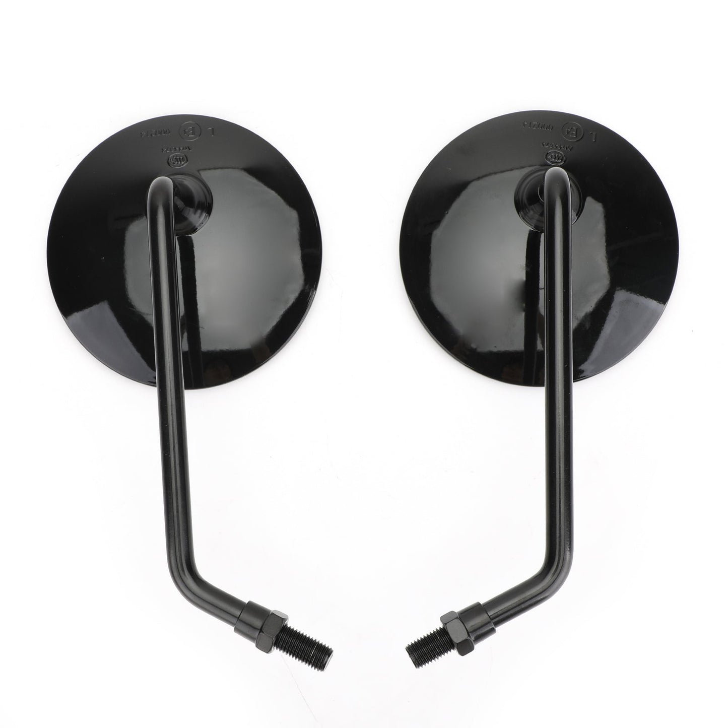 Paire de rétroviseurs ronds noirs réglables pour moto, 10 mm, pour scooter