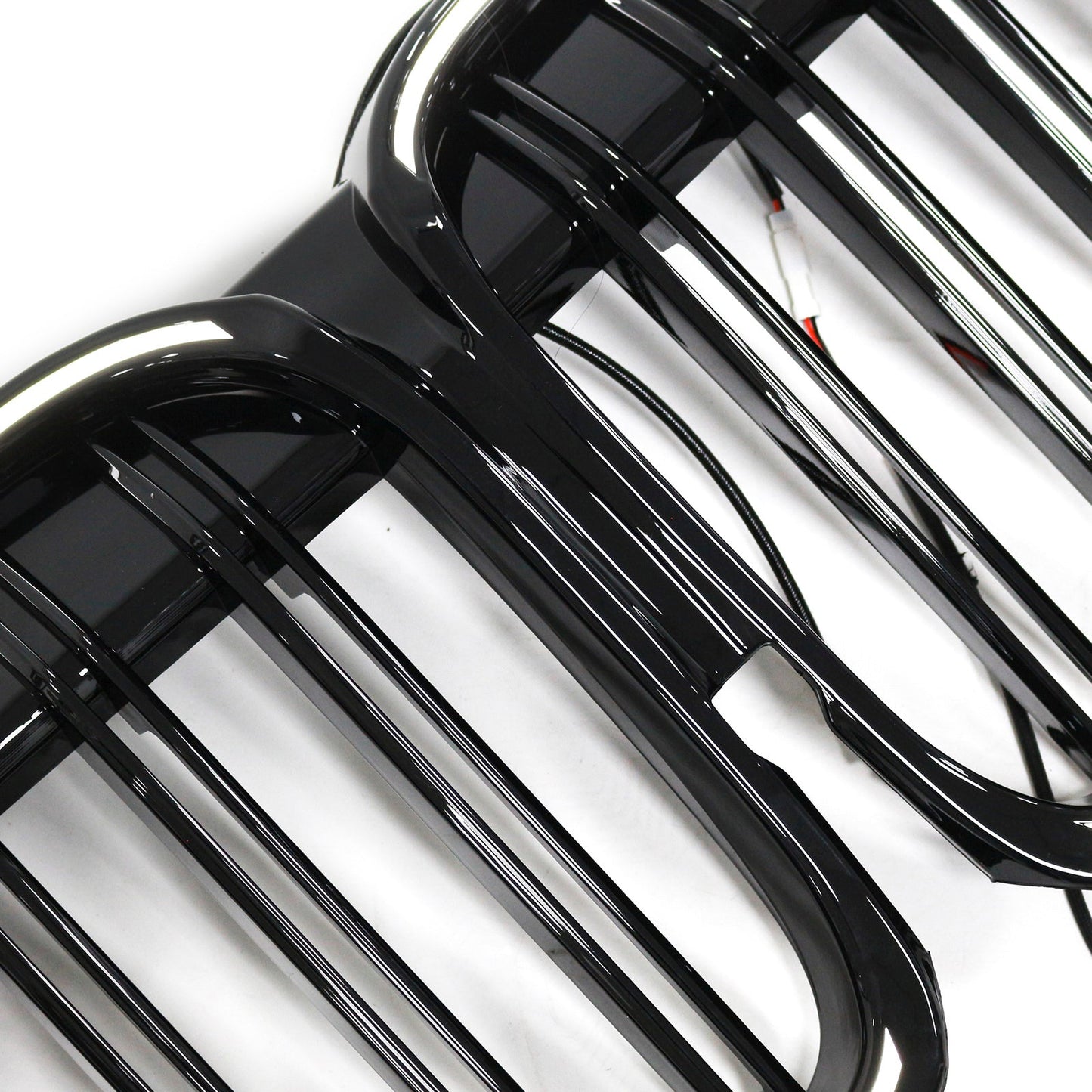 Double Slat Gloss Black Front Grill Grille Fit BMW 7 Series G11 G12 2019-2022