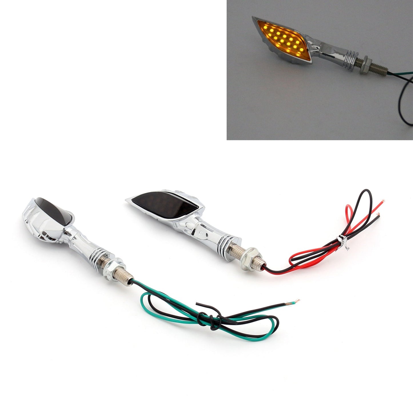 Clignotants LED universels à main squelette pour moto