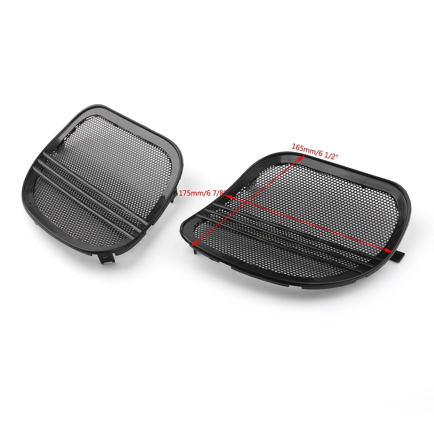 Motorcycle Tri-Line Speaker Cover Grills For Harley Road Glide FLTRX 2015-18 BK