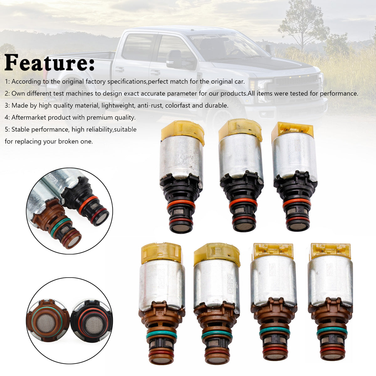 2011-UP F250 F350 Superduty Ford 6R140 Transmission Solenoids Set