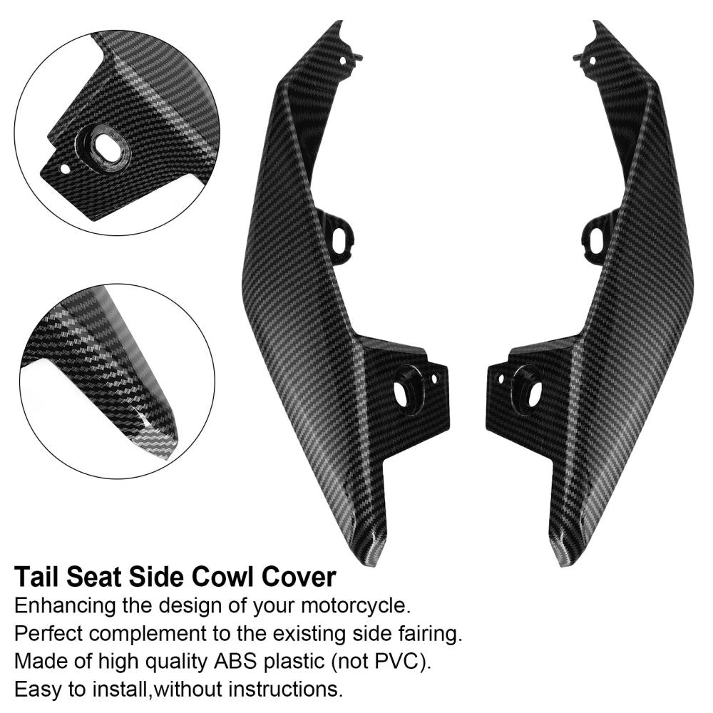Carbon Tail Seat Side Cowl Cover Fairing For Yamaha MT-09 FZ09 2017-2021