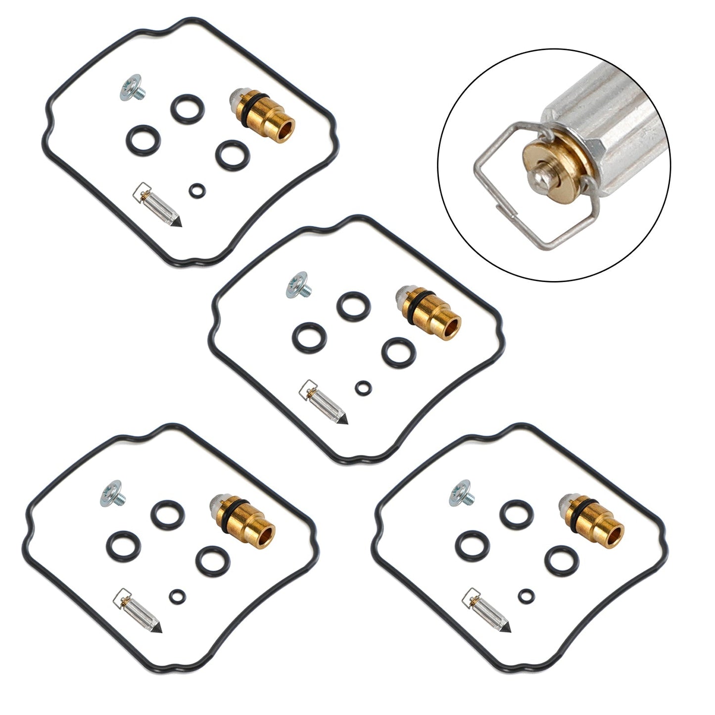 Kit de reparación y reconstrucción de carburador 4X compatible con Yamaha FZR400(1WG)R/RR 88-1990