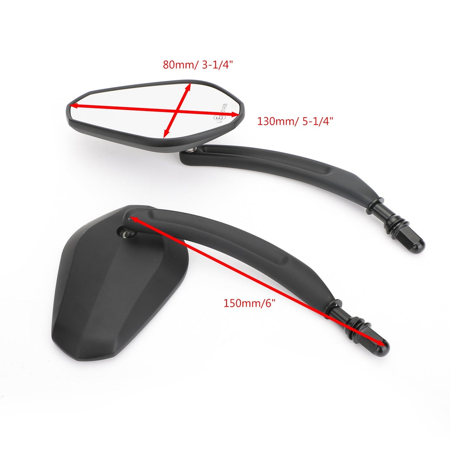 Rétroviseurs Black Diamond pour motos Cruiser, Touring, Chopper, Sportster