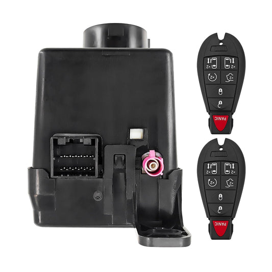 Módulo de nodo de encendido inalámbrico con dos llaves 68210156AB para modelos Dodge 2 (2008-2010, 36 variantes)