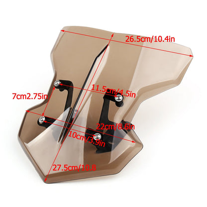 ABS Motorcycle Windshield WindScreen With Bracket For Yamaha MT-09 2017