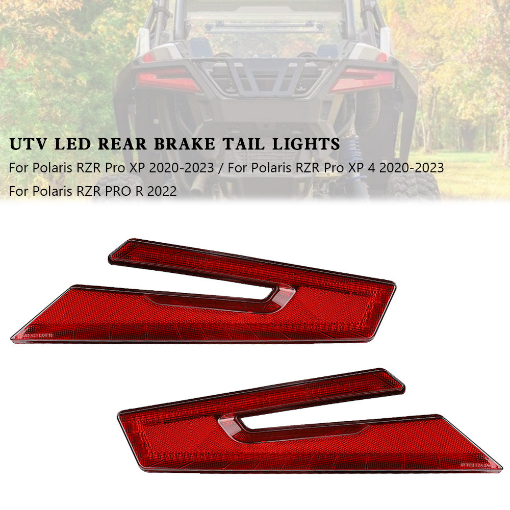 2020-2023 Polaris RZR PRO XP XP4 Red UTV LED Rear Brake Tail Lights