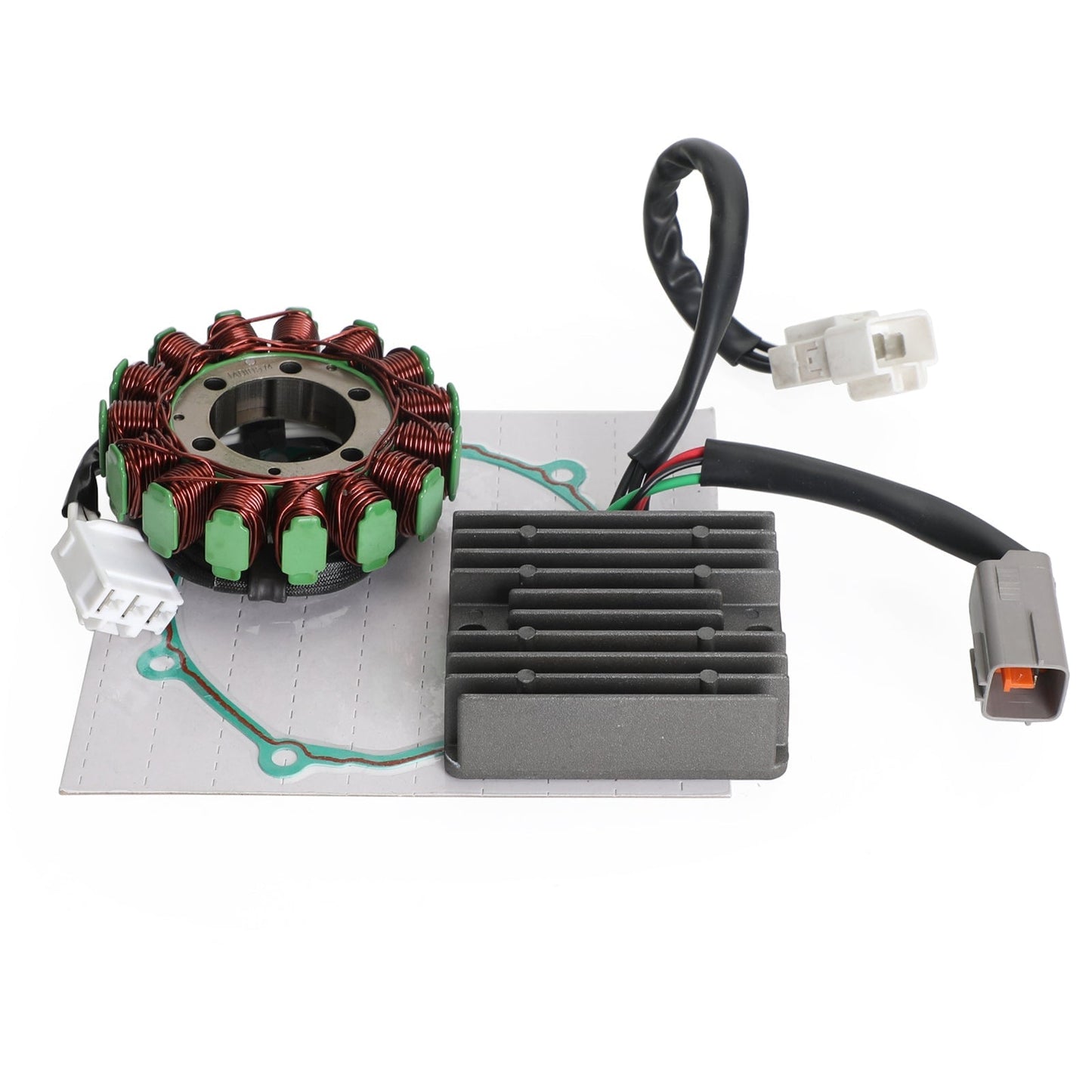 2007-2008 Kawasaki ZX600 Ninja 600 ZX6R ZX-6R Stator Coil 21003-0049+Regulator Rectifier 21066-0025+Gasket 11061-0249