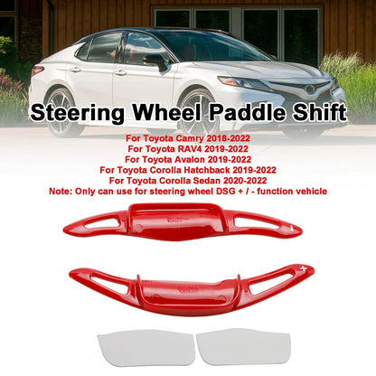2019-2022 Toyota RAV4 Avalon 2Pcs Red Steering Wheel Paddle Shifter Extension