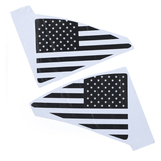 Autocollant de protection de vitre arrière triangulaire avec drapeau américain pour Camaro 2010-2015