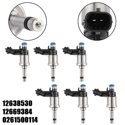 6PCS Fuel Injectors 12638530 Fit Chevrolet Camaro Traverse Fit GMC Acadia CTS
