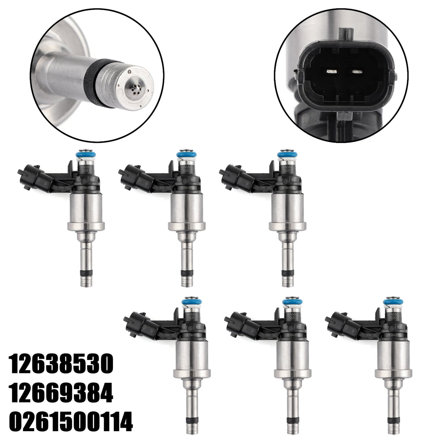 2010-2011 Buick Lacrosse 3.6L V6 6PCS Fuel Injectors 12638530 12632255 12611545