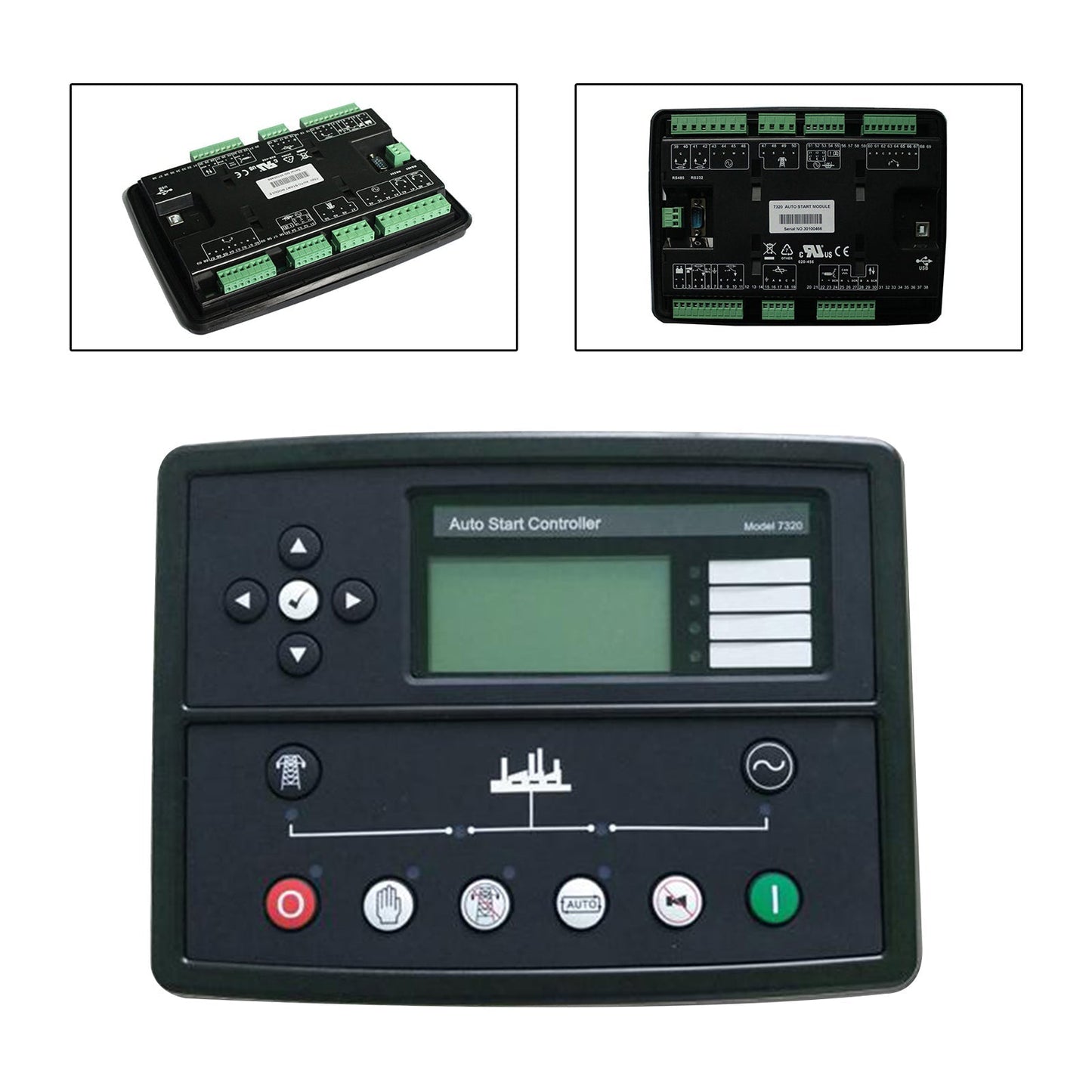 AMF ATS DSE7320 Generator Control Module - Auto Controller Replacement for Diesel/Gas Gen-Sets