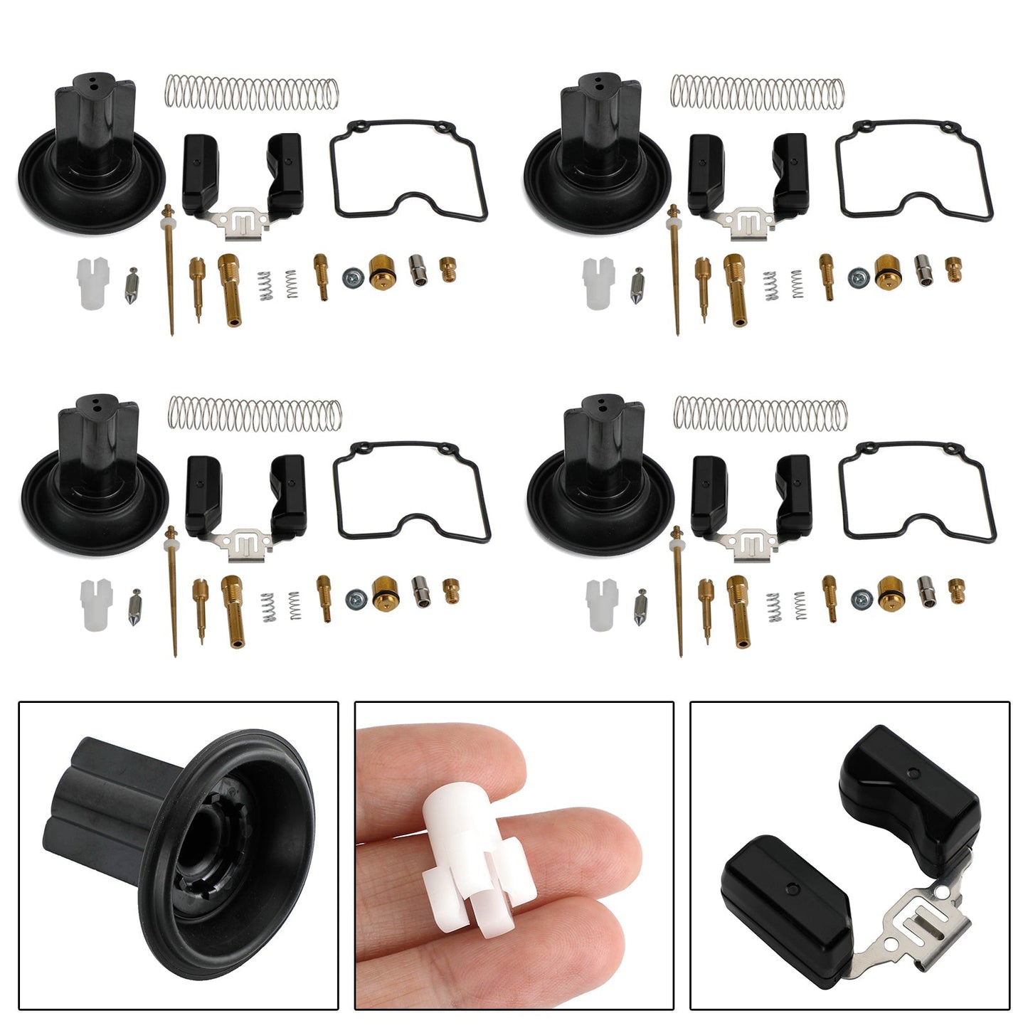 Kit de reparación y reconstrucción de carburador de 4 piezas para ATV, ATV250, EN250, GP200, GP250 y MV30 de 250 cc