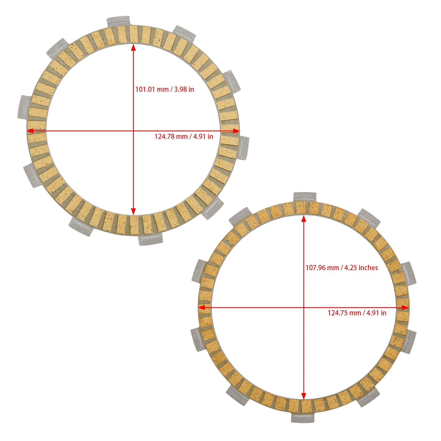 Kit de placa de fricción de embrague compatible con RC250 2015-2018 RC390 2016-22 90232011000