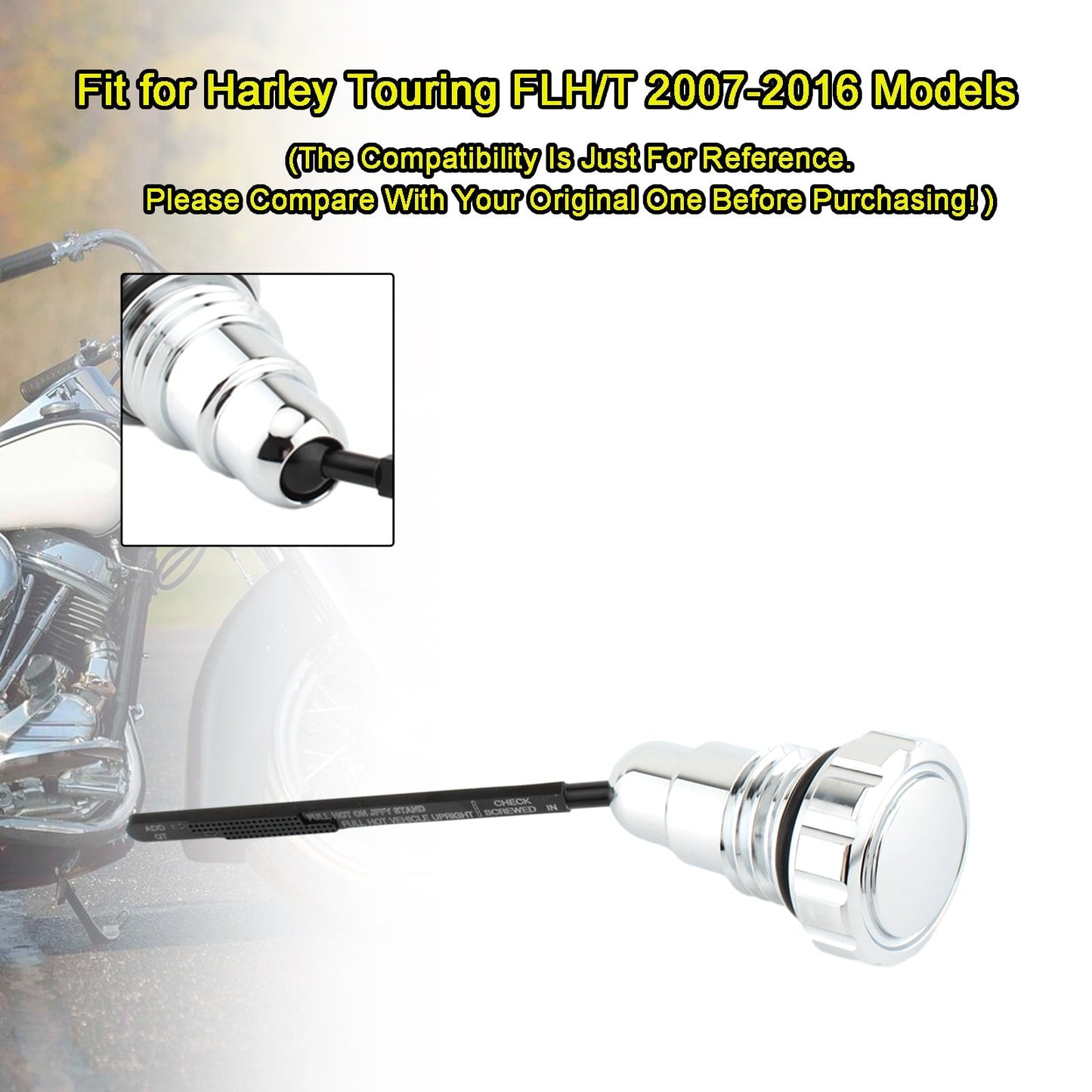 2007-2016 Harley Touring FLH/T Oil Dipstick Tank Cap Plug