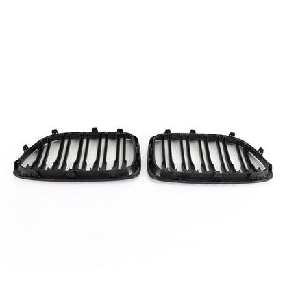 BMW 2009-2014 X1 SUV 51112993305 51112993306 Matt Black Dual Slats Front Hood Kidney Grill Grille