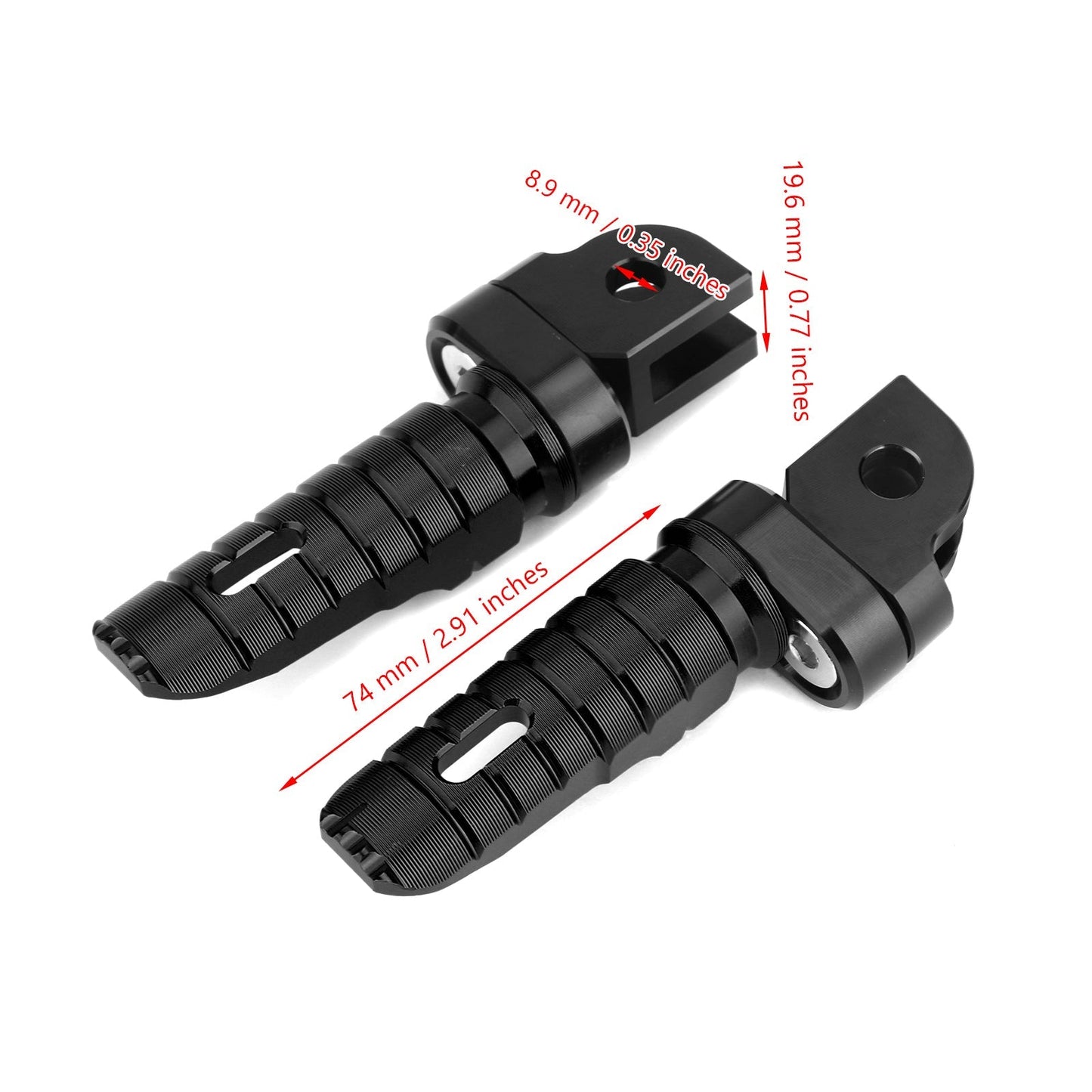 Front Footrests Foot Peg Fit For For Yamaha XJR 1300 98-18 TDM 900 04-10 XJ6 09-15 MT-09 MT-07 14-20 Black