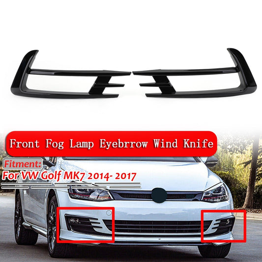 Lot de 2 caches de phares antibrouillard avant noirs pour VW Golf 7 MK7 2014-2017