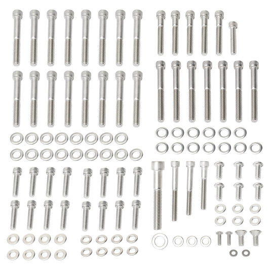 Kit de 116 vis Allen et rondelles pour capots moteur Sportster XL 883/1200 2004+
