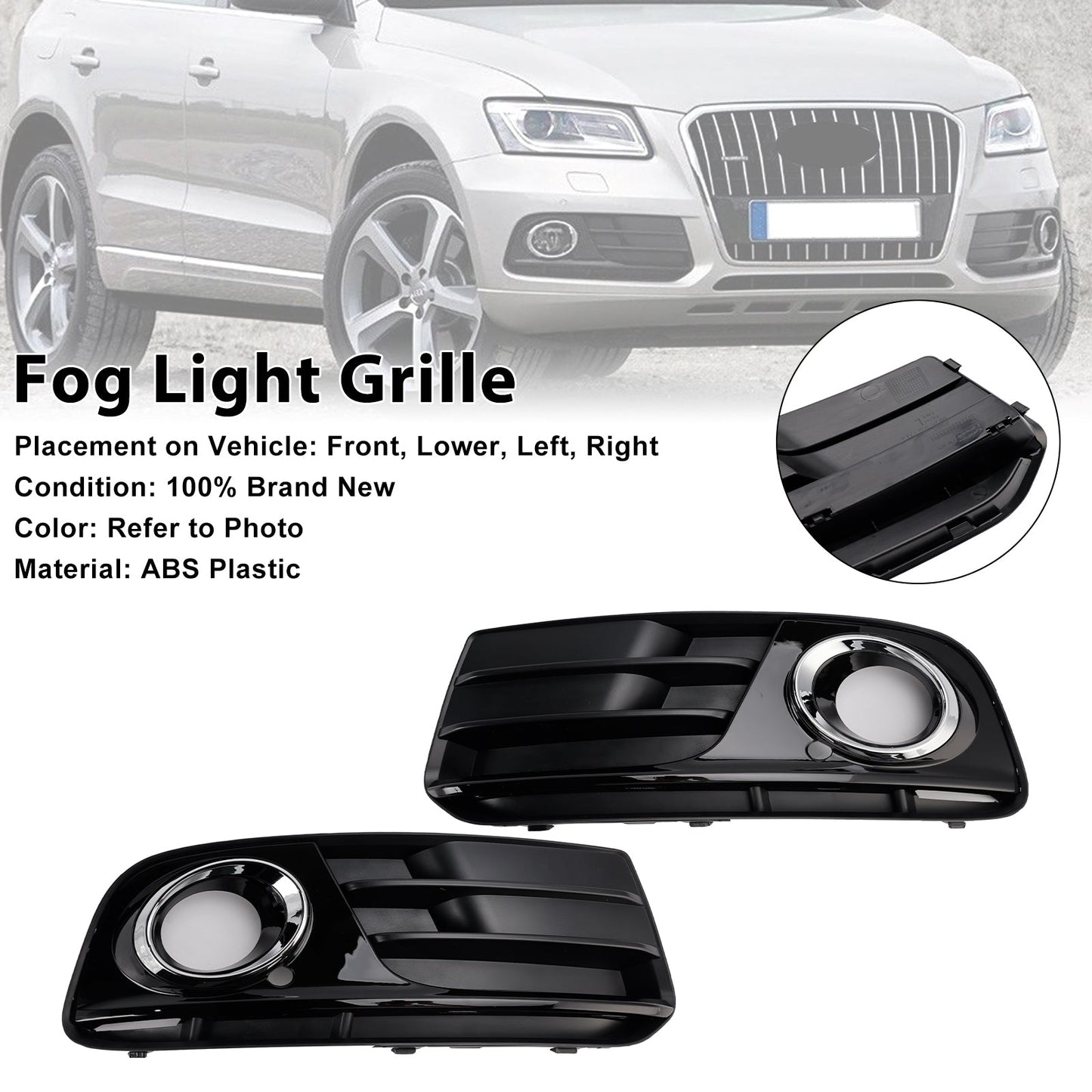 2013-2017 Front Bumper Fog Light Grill Grille 8R0807681M Fit Audi Q5