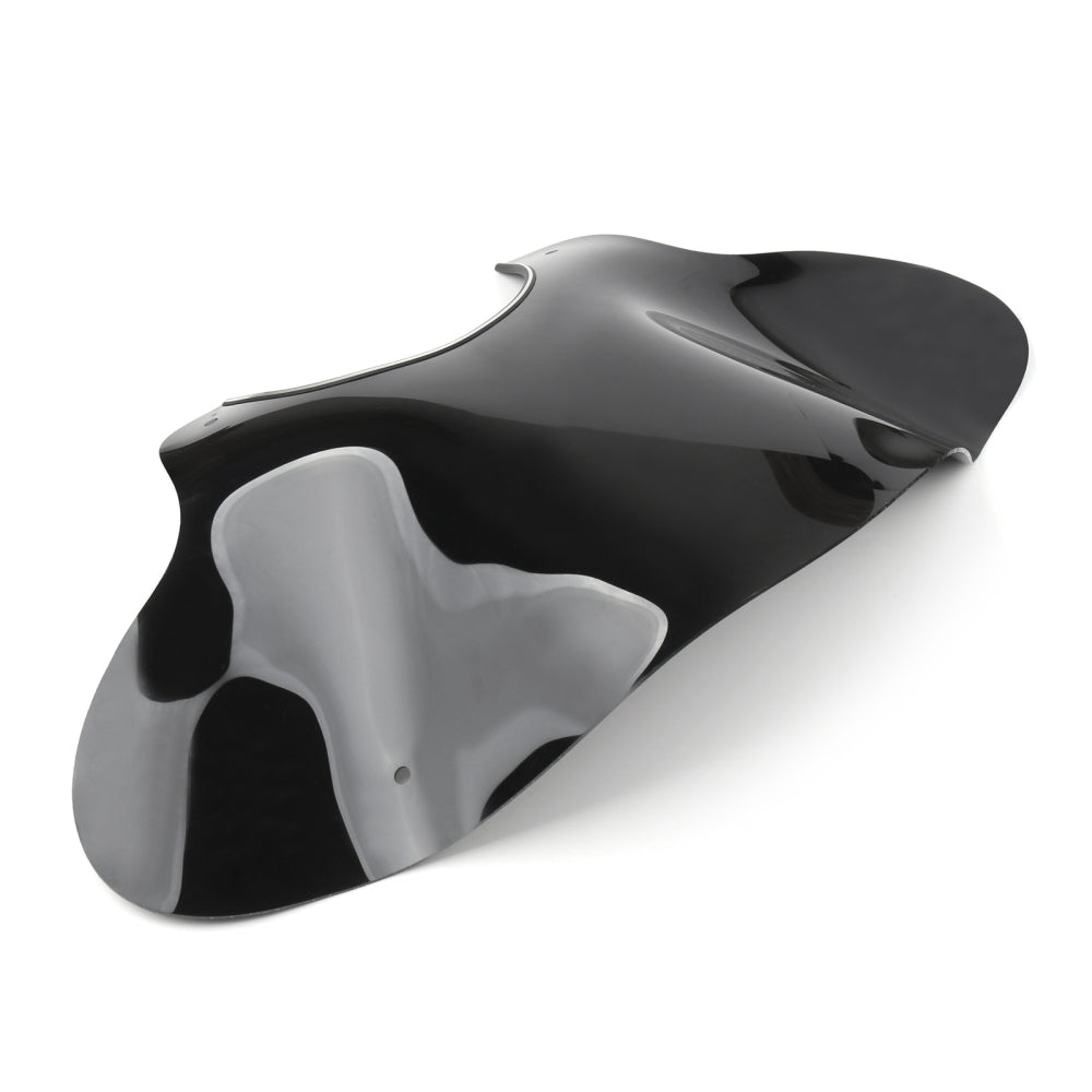 Pare-brise universel pour moto avec guidon de 7/8" ou 1" et kit de montage, noir