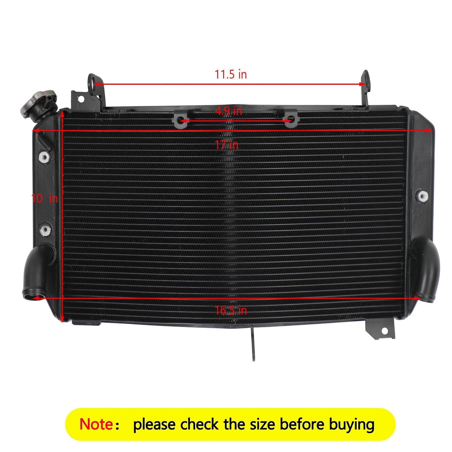 Radiateur de refroidissement pour Yamaha FZ10 MT-10 MTN1000 2016-2021 YZF-R1 15-22