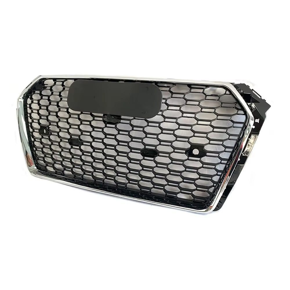 2016-2019 Audi A4 S4 B9 To S4/RS4 Style Front Glossy Blac Bumper Grill High Quality Honeycomb Upper Grille