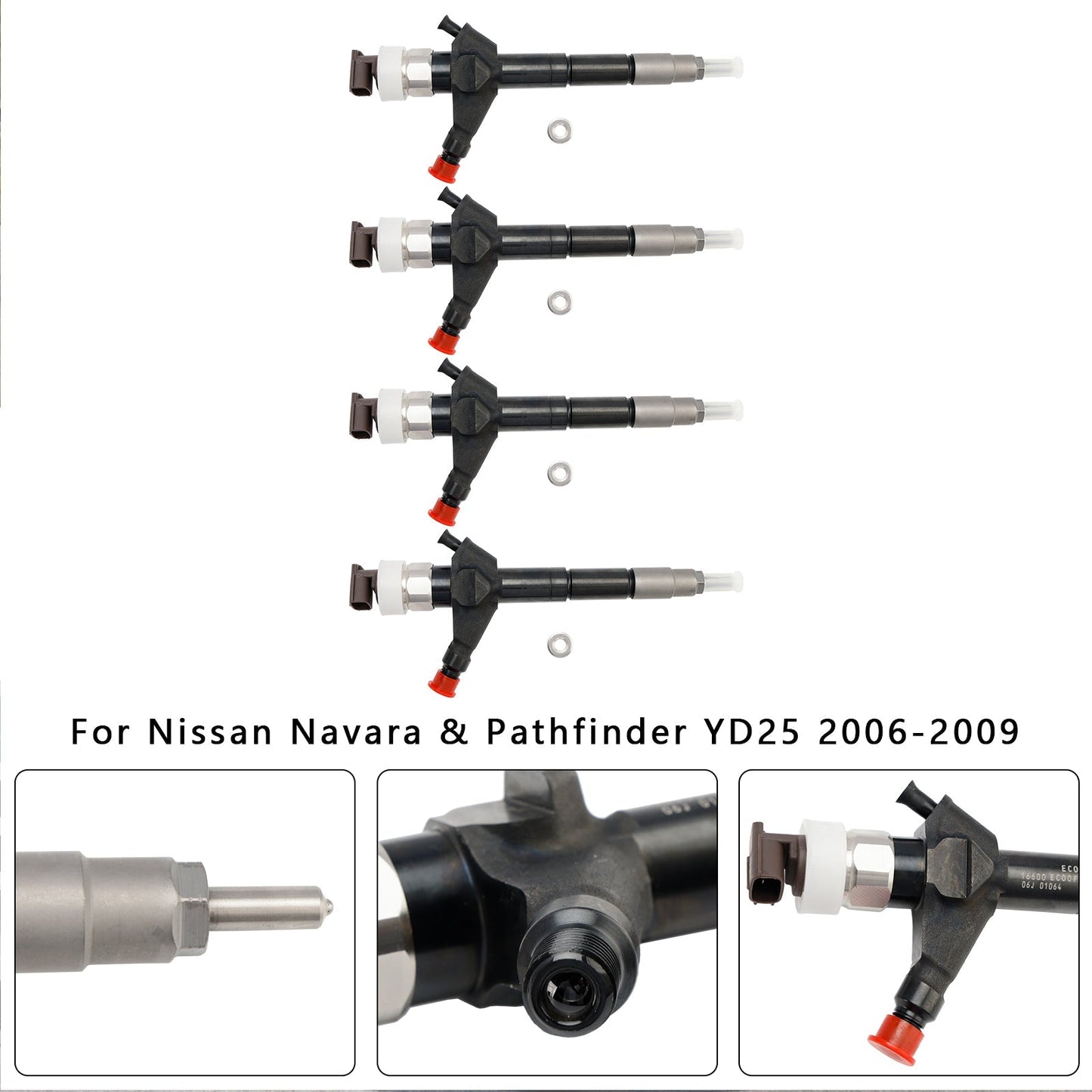 Injecteur de carburant diesel Nissan Navara D22 D40 Pathfinder 4 pièces 095000-6250 16600-EB70A