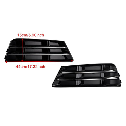 2016-2018 2PCS Front Fog Light Grille Lower Bumper Grill Fit AUDI A4 B9