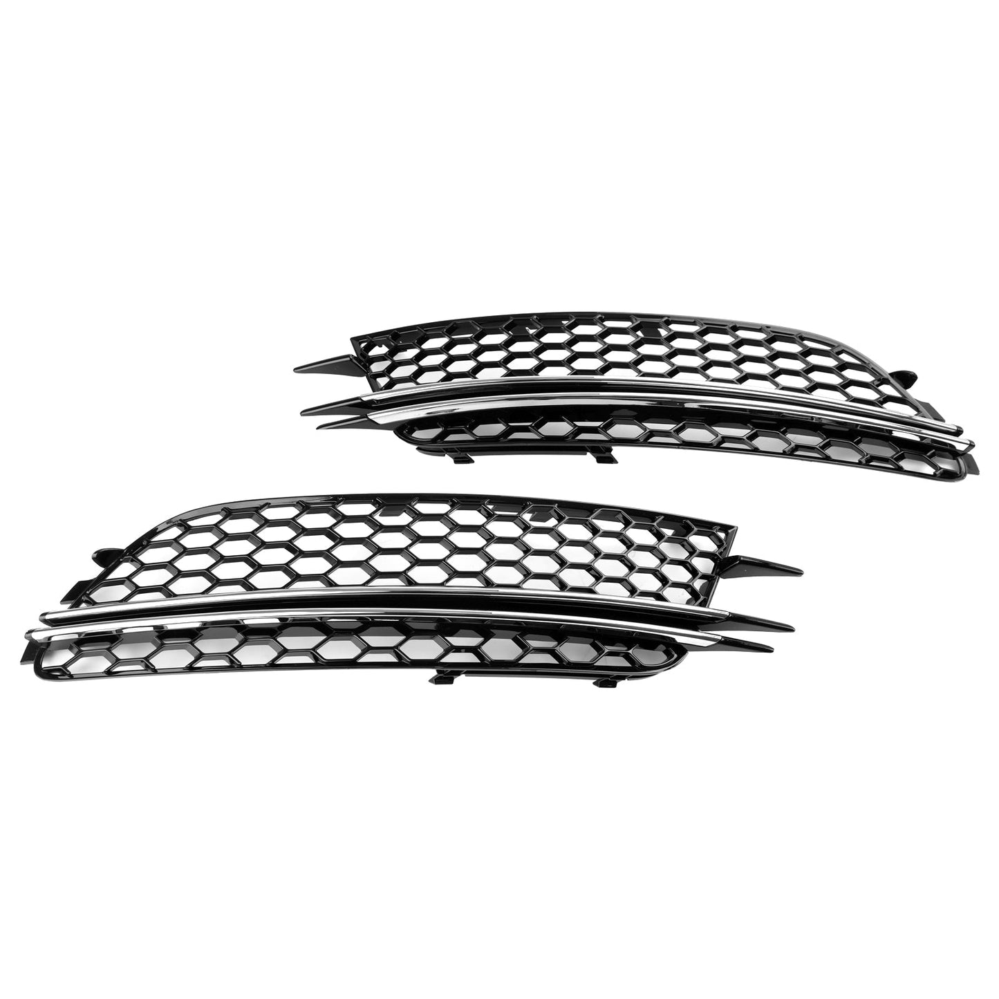 Audi 2012-2015 A6 C7 2PCS Front Fog Light Cover Bezel Bumper Grille