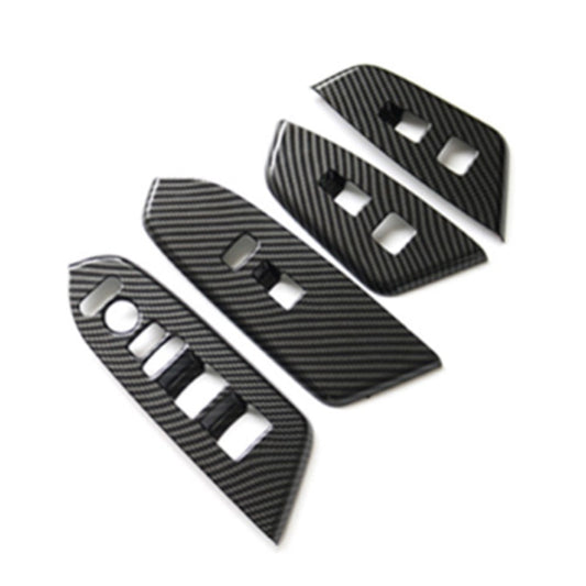 Garniture de panneau de commutateur de lève-vitre en fibre de carbone pour Honda CR-V CRV 17-21