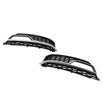 2013-2016 Audi A5 Sline / S5 2PCS Front Fog Lamp Black Grill Honeycomb Replacement Grille