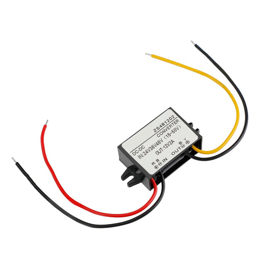 Convertisseur abaisseur de tension étanche DC24V 36V 48V vers DC12V 2A pour voiture