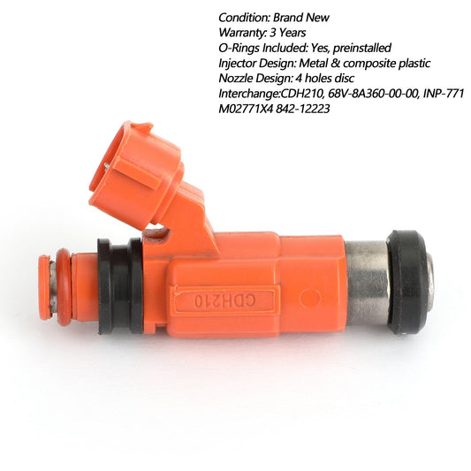 68V8A3600000 M02771X4 842-12223 INP771 1 inyector de combustible CDH210 880887T Yamaha F115 HP Motor fueraborda 2000-2011