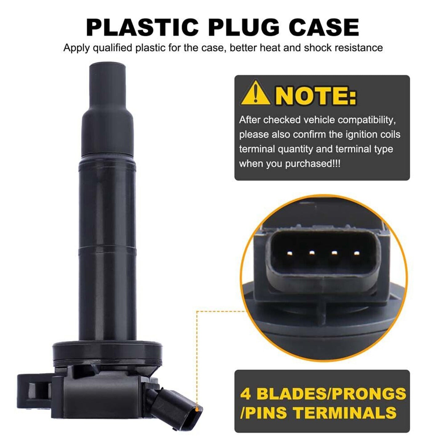 Bobine d'allumage et bougie d'allumage UF333 UF494 C1330 90919-02244 pour Toyota Camry L4 2.4L 2002-2008