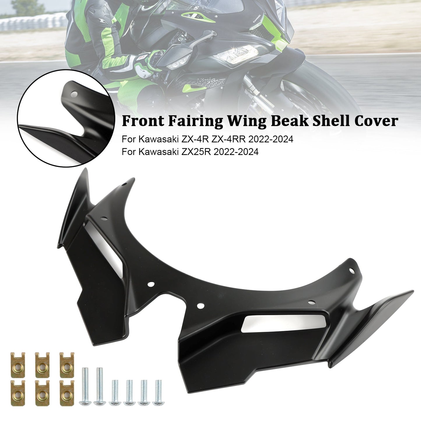 Coque de carénage avant pour Kawasaki ZX4R, ZX4RR, ZX25R 2022-2024