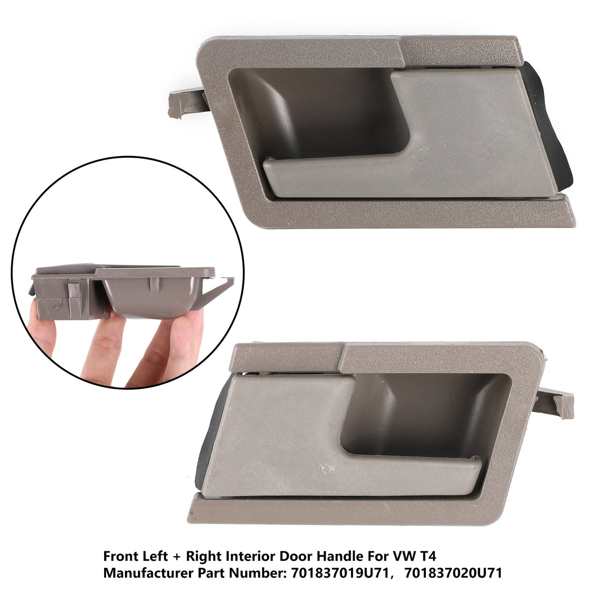 1990-2002 VW T4 Transporter 701837019U71 Front Left & Right Interior Inner Door Handle