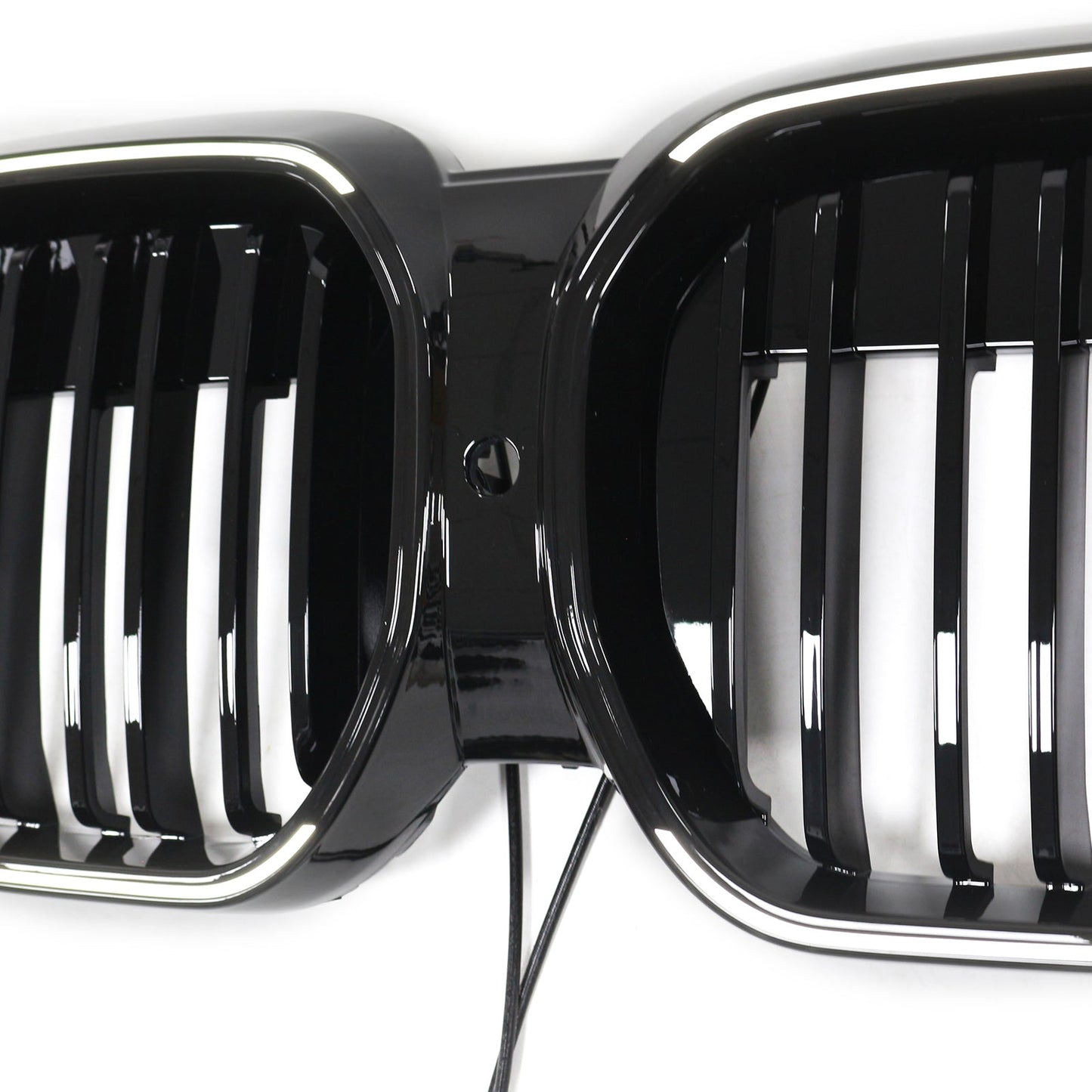 2022-2024 Double Slat Gloss Black Front Kidney Grill Grille Fit BMW IX3 G08 LCI